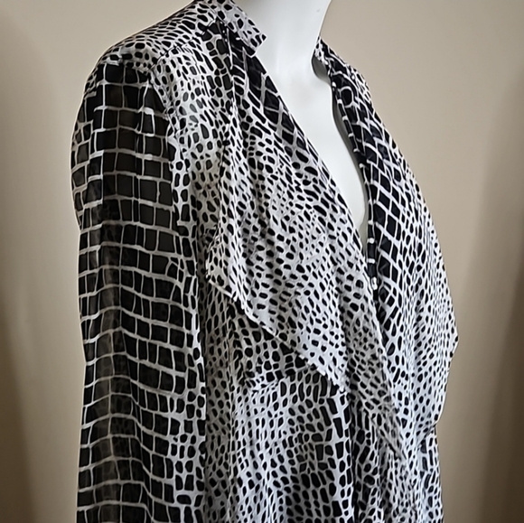 BCBGMAXAZRIA 100% Silk Blouse - Picture 6 of 10
